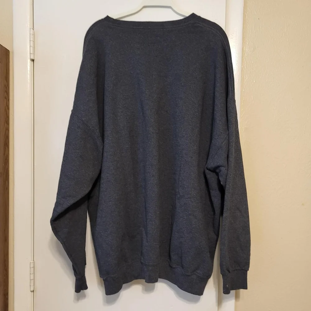 Athletic Works Men's Charcoal Crewneck Sweater - Picture 3 of 8